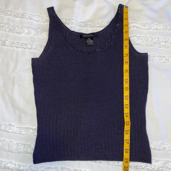 Rebecca Taylor Sweater Beaded Tank Top - Picture 7 of 8